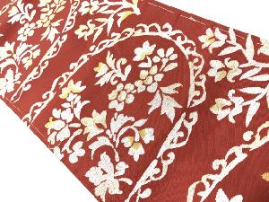 リサイクル　抽象花模様織出し名古屋帯